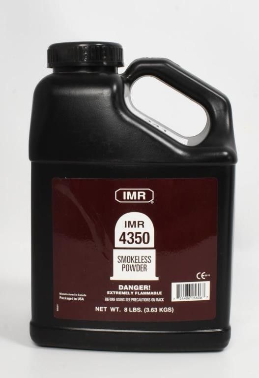Lot 341: 8 LBS Of IMR 4350 Smokeless Gun Powder