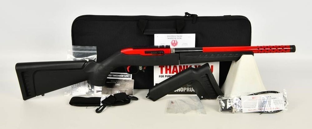 Lot 363: Ruger 10/22 Takedown Lite Limited Red