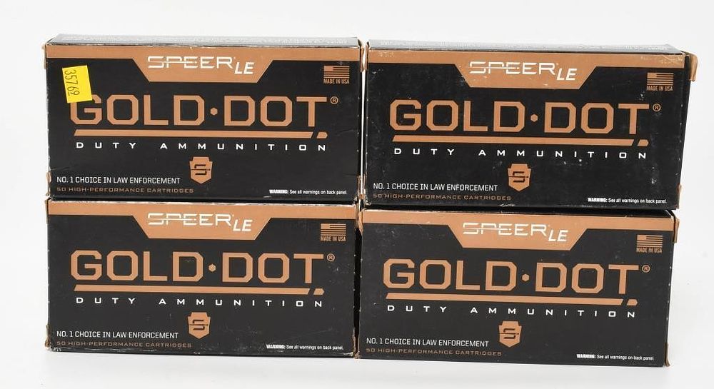 Lot 367: 200 Rounds Of Speer Gold Dot .357 Sig...