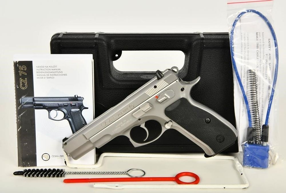 Lot 375: CZ 75 B Semi Auto Pistol Matte Stainless 9mm