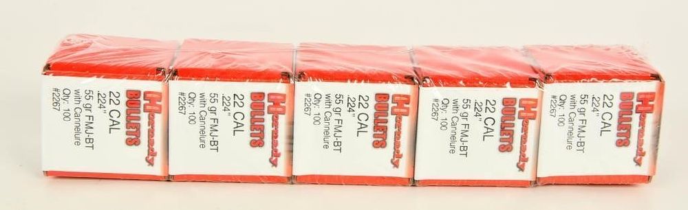 Lot 383: 500 Count Of Hornady .22 Cal Reloading Bullet Tips