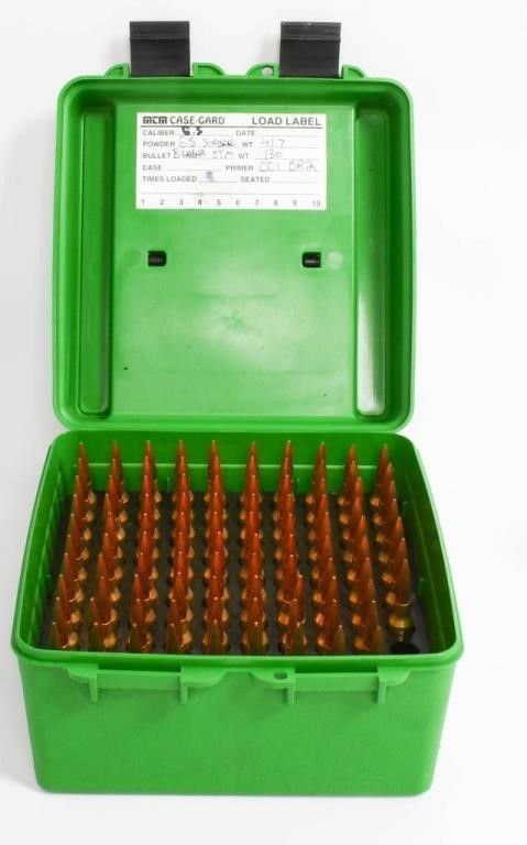 Lot 394: 97 Rounds of 6.5 Creedmoor Ammunition in Case