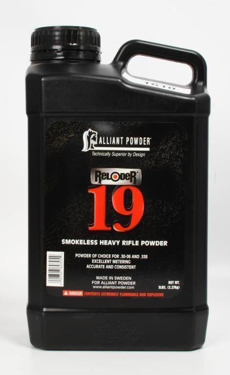 Lot 431: 5 LBS Of Alliant Reloder 19 Heavy Rifle Powder