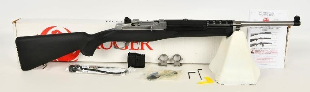 Lot 438: NEW Stainless Ruger Mini-14 Ranch 5.56x45mm NATO