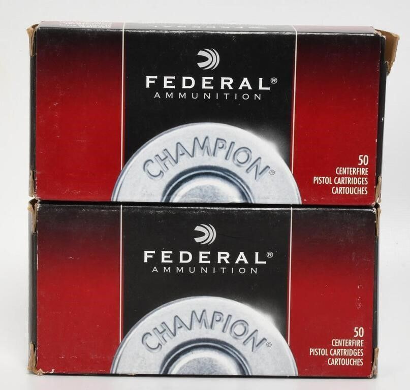 Lot 493: 100 Rounds of Federal Champion .380 ACP Ammo