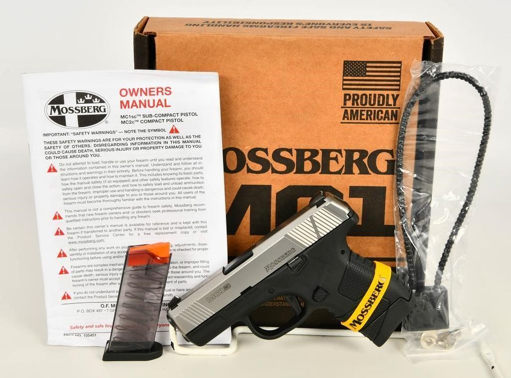 Lot 561: Mossberg MC1SC Subcompact Semi-Auto Pistol 9MM