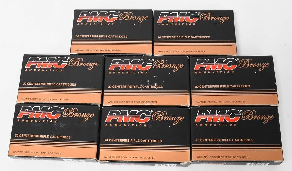 Lot 574: 160 Rounds of PMC Bronze .223 Rem Ammunition