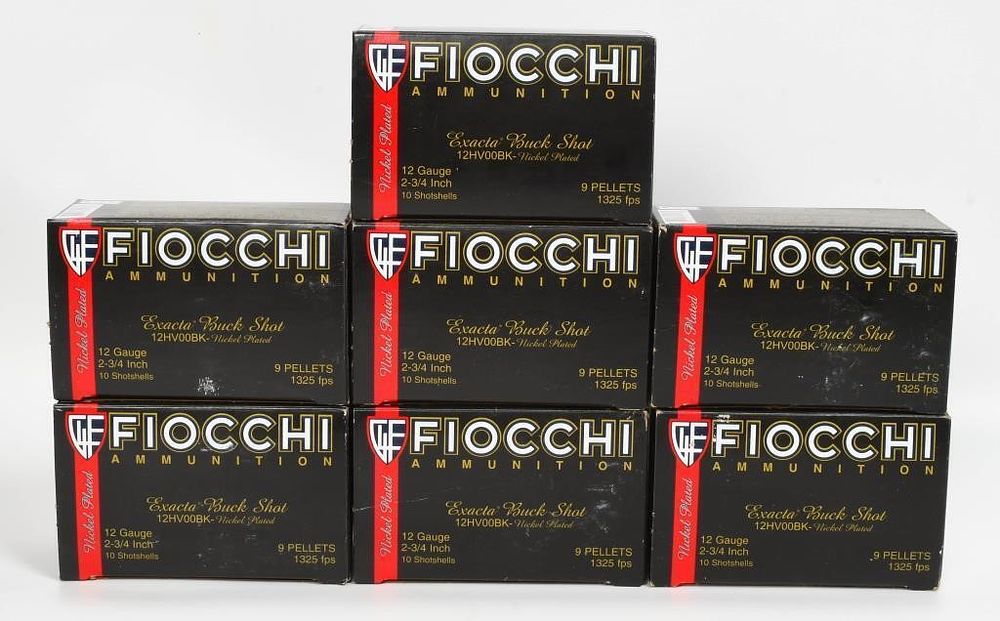 Lot 583: 70 Rounds Of Fiocchi 12 Ga Buckshot Shotshells