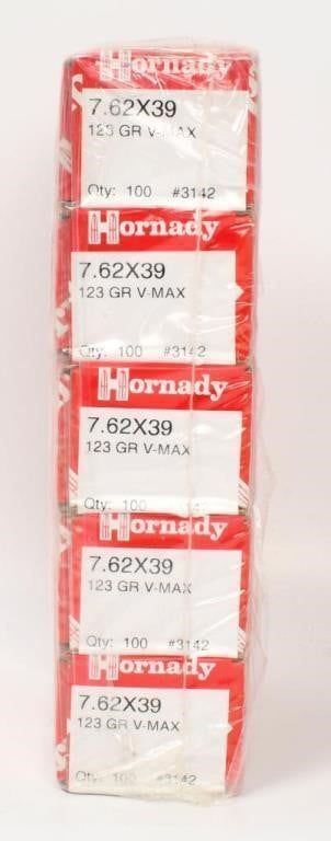 Lot 623: 500 Count Of Hornady 7.62x39 Reloading Bullet Tips