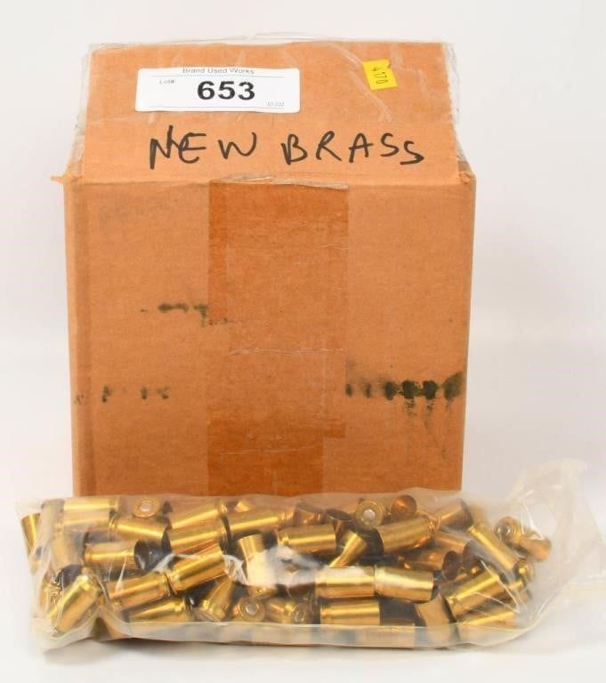 Lot 653: 400 Count Of Primer Empty .45 ACP Brass Casings