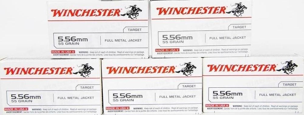 Lot 664: 100 Rounds of Winchester 5.56 NATO FMJ Target Ammo