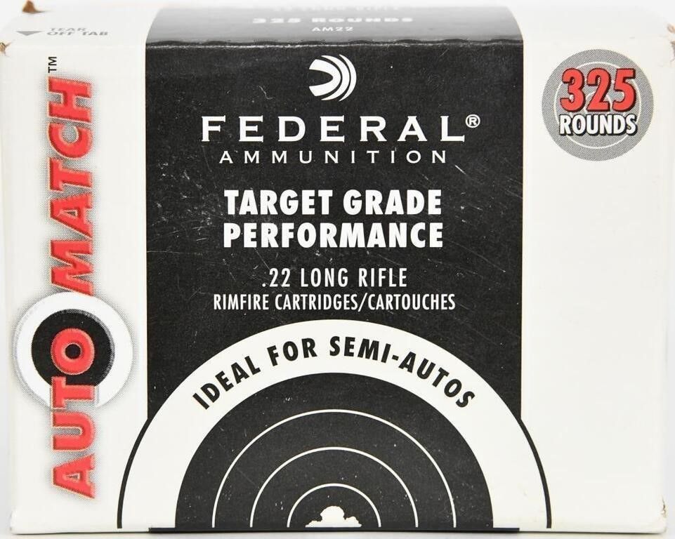 Lot 673: 325 Rounds Federal AutoMatch .22LR Ammunition