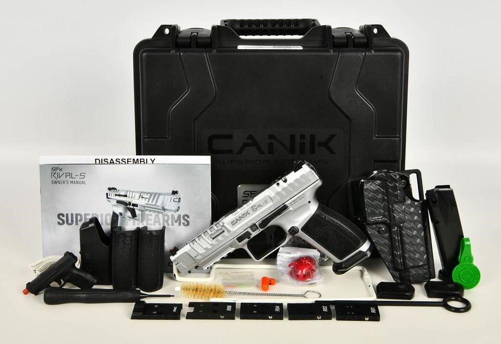 Lot 675: Canik SFX Rival-S Chrome Semi Auto Pistol 9mm