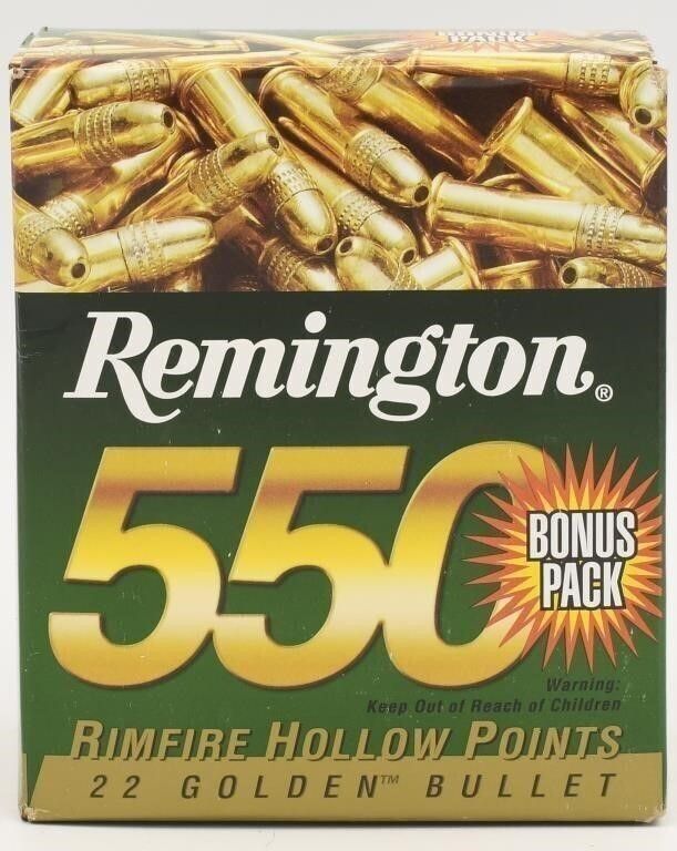 Lot 697: 550 Rounds Of Remington .22 LR Golden Bullets