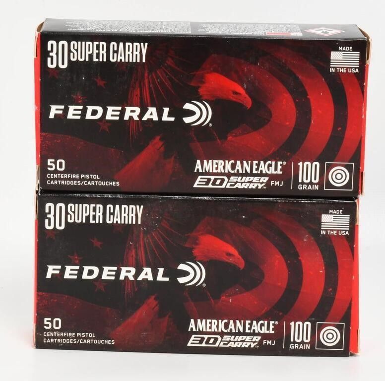 Lot 1057: 100 Rounds of Federal  .30 Super Carry