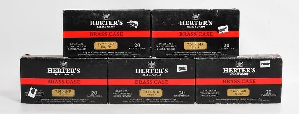 Lot 1072: 100 Rounds Of Herter's 7.62x54R Ammunition