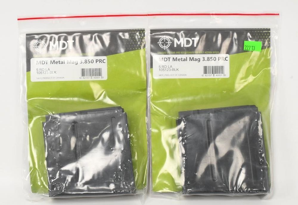 Lot 1088: 2 NIP MDT Metal 5 Round 300 PRC Magazines