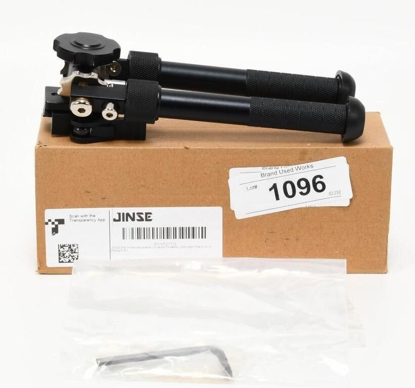 Lot 1096: NIB Jinse 6-9" Adjustable Universal Tactical Bipod