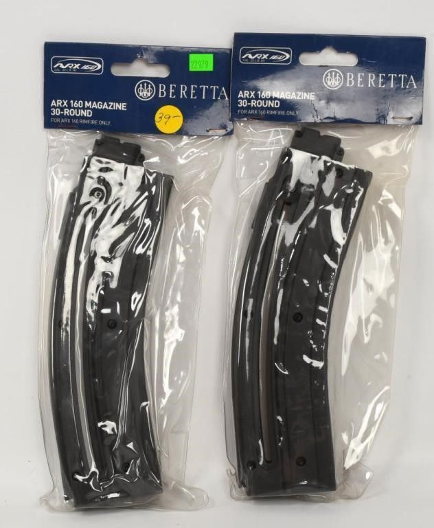 Lot 1148: 2 NIP Beretta 30 Round ARX 160 Magazines