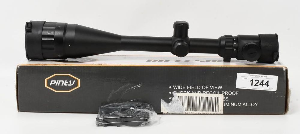 Lot 1244: NIB Pinty 6-24x50 AOEG Red & Green Riflescope