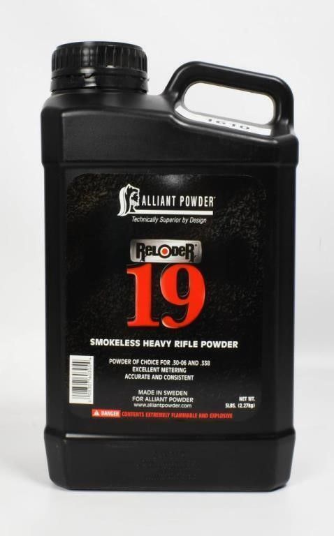 Lot 1250: 5 LBS Of Alliant Reloder 19 Heavy Rifle Powder