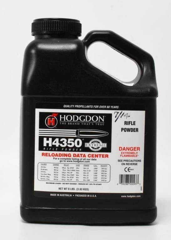 Lot 1280: 8 LBS Of Hodgdon H4350 Rifle Gun Powder
