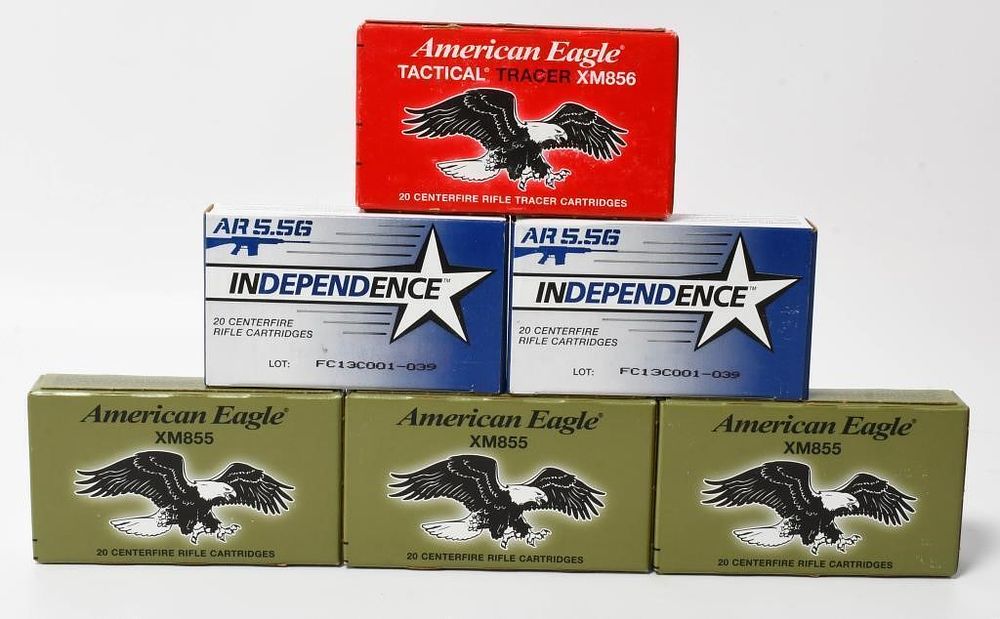 Lot 1333: 120 Rounds of Various 5.56 NATO Ammunition