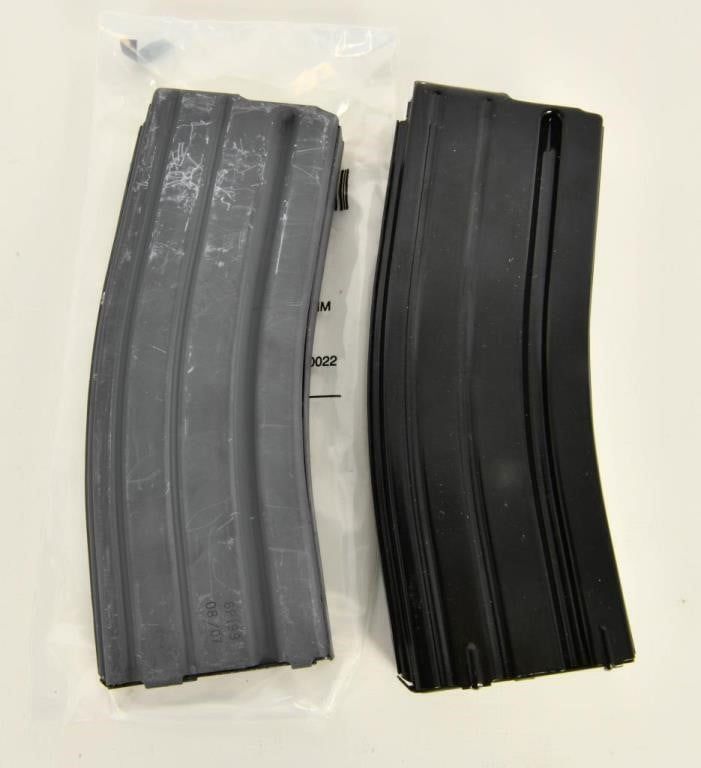 Lot 1355: 2 30 Round Metal AR-15 Magazines