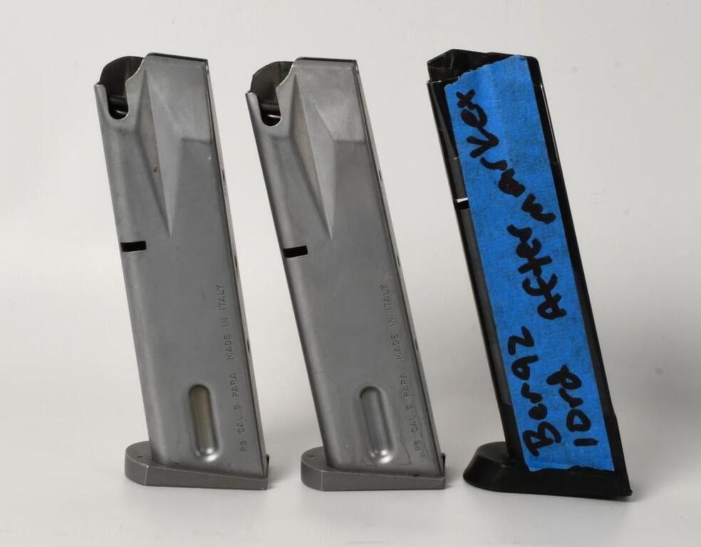 Lot 1388: 3 Beretta 92/92FS Magazines