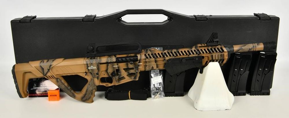 Lot 1407: NEW Dickinson Ermox AR-15 Style Semi-Auto Pump 12