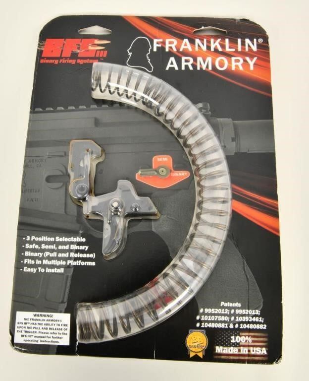 Lot 1421: Franklin Armory BFSIII AR-C1 Trigger