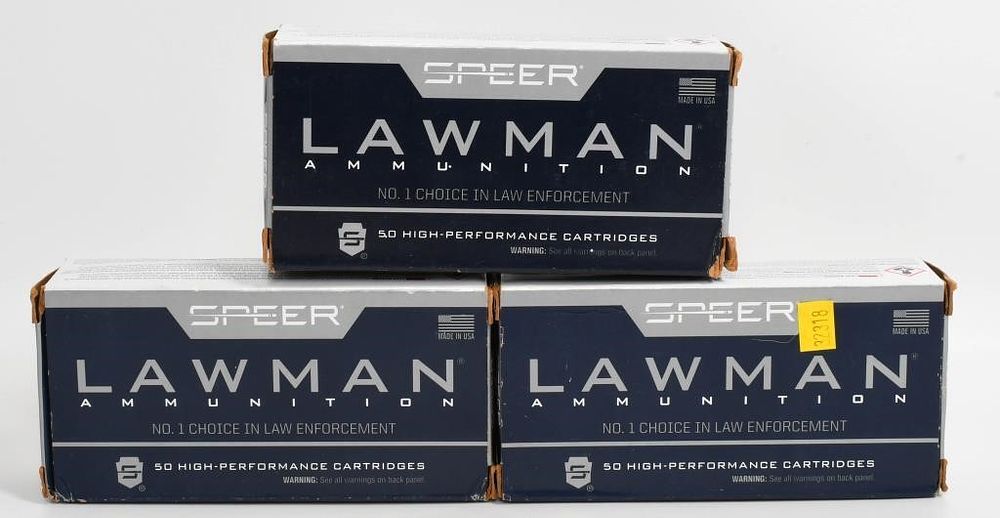 Lot 1426: 150 Rounds of Speer Lawman .40 S&W & 9MM
