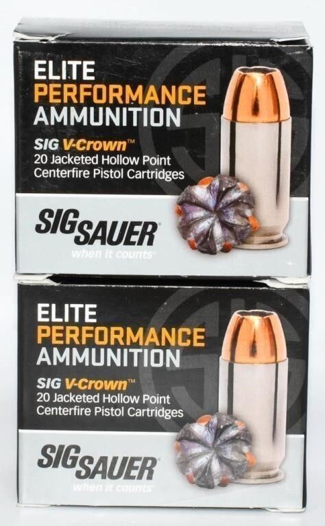 Lot 1435: 60 Rounds Sig Sauer .45 Colt Defense Ammunition