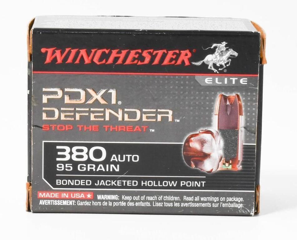 Lot 1492: 20 Rounds of Winchester .380 ACP PDX1 Ammunition