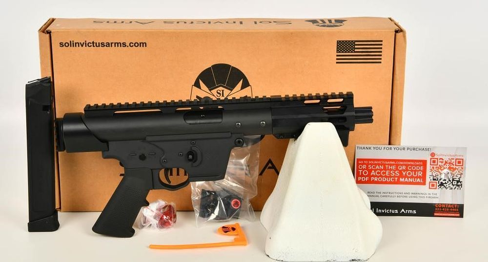 Lot 1506: NEW Sol Invictus Arms TAC-9 Pistol 9mm Luger 8.5"