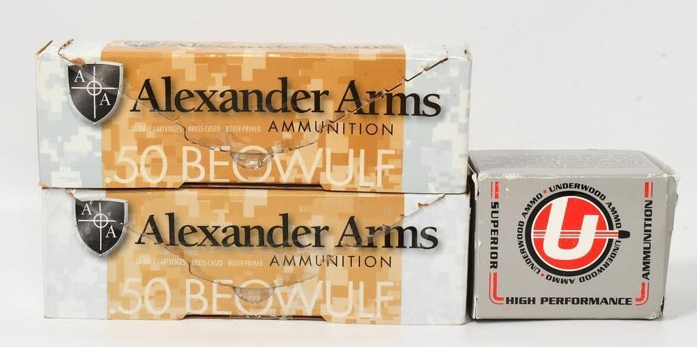 Lot 1552: 60 Rounds of .50 Beowulf Ammunition