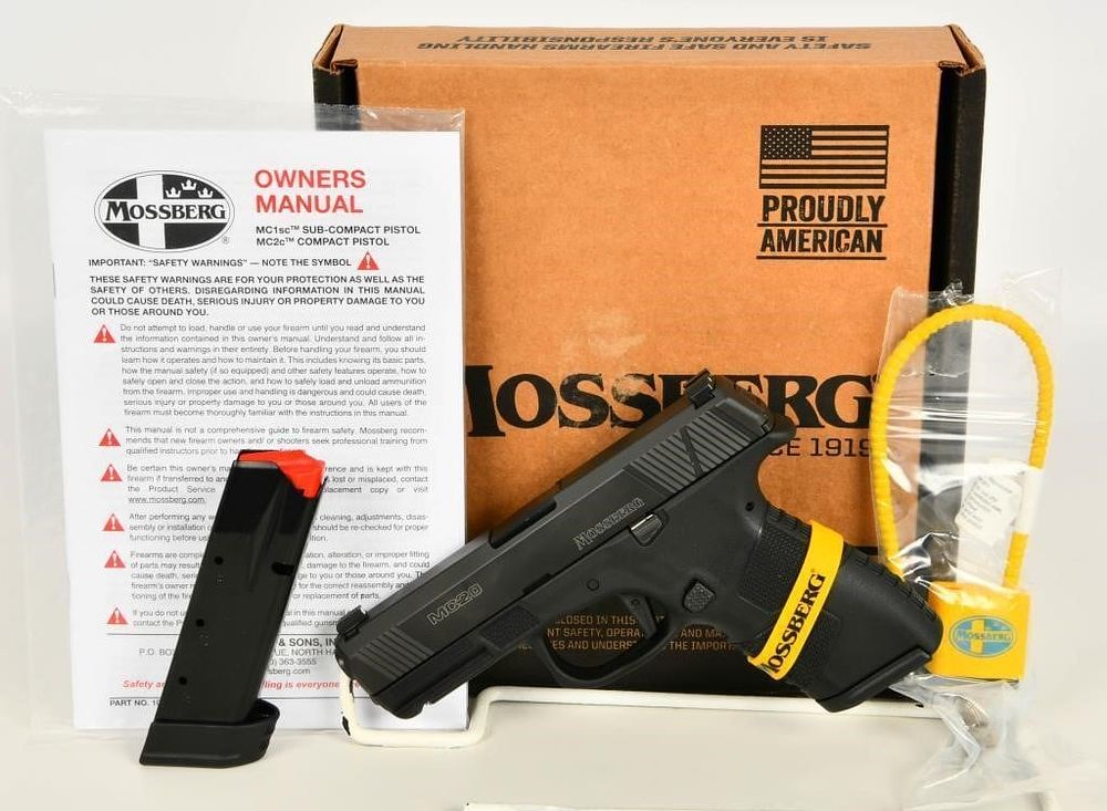 Lot 1560: Mossberg MC2c 9mm Compact Semi Auto Pistol