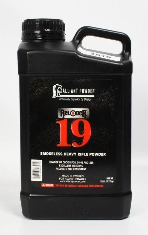Lot 1610: 5 LBS Of Alliant Reloder 19 Heavy Rifle Powder