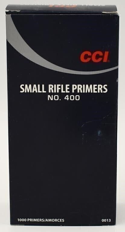 Lot 1631: 1000 Count Of CCI Small Rifle Primers #400