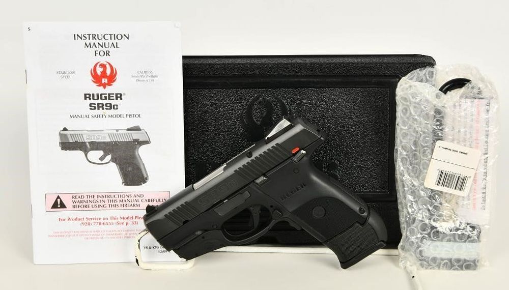 Lot 1638: Ruger SR9c Semi Auto Pistol 9MM Crimson Trace