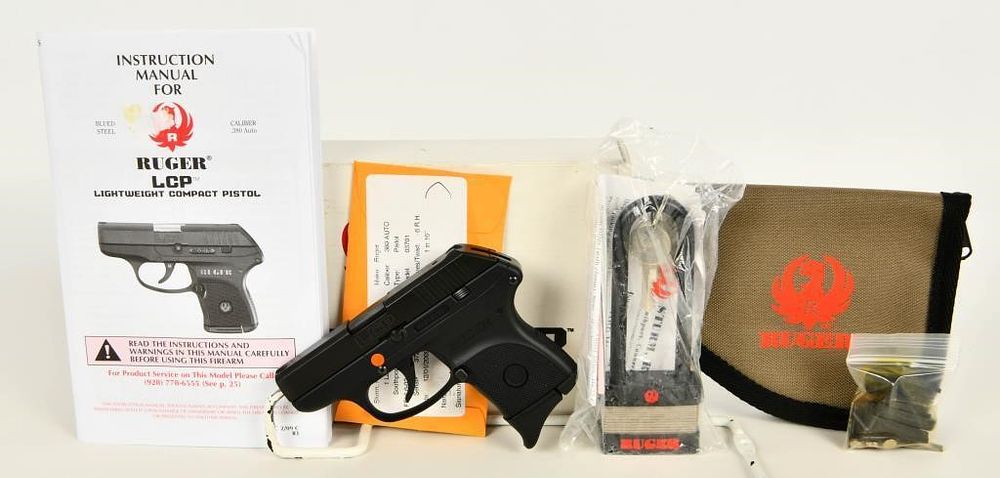 Lot 1659: Ruger LCP Semi Auto Compact Pistol .380 ACP Laser