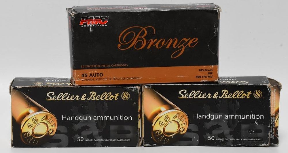 Lot 1663: 150 Rounds of .45 ACP Ammunition