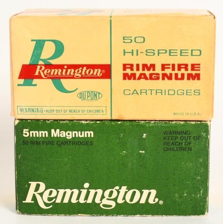Lot 68: Collector Boxes of Remington 5mm Rim Fire