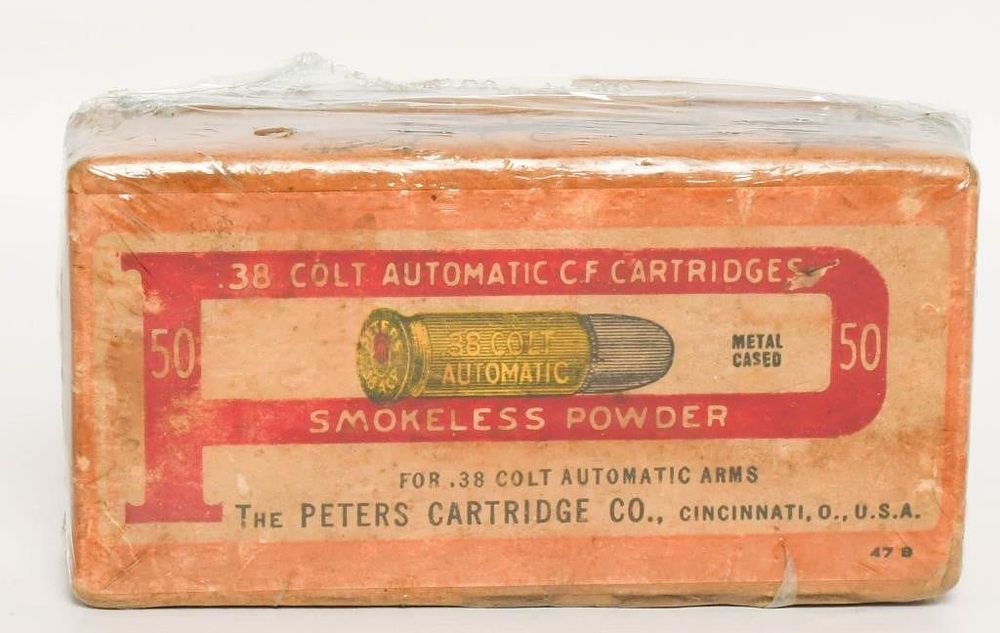 Lot 110: Collector box of Peters Cartridge .38 Colt