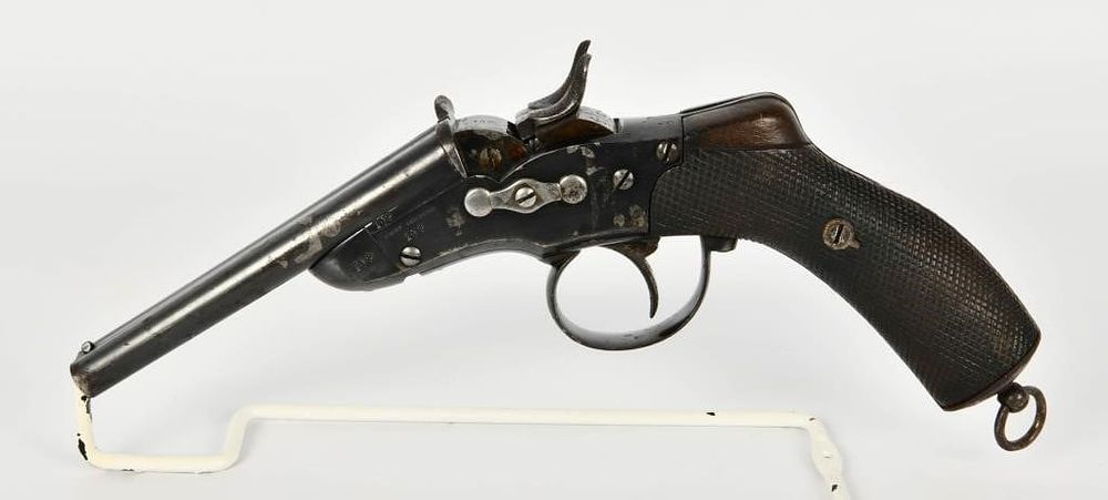 Lot 150: Rare Belgian M1877 Nagant Gendarmerie Pistol
