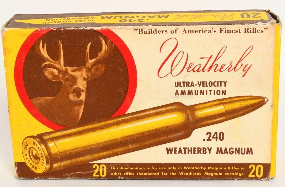 Lot 293: Collector Case of Weatherby .240 Weatherby Magnum