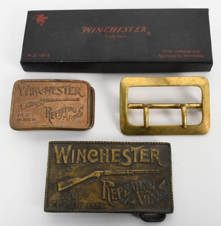 Lot 391: Collectible Winchester Bullet Knife and Belt