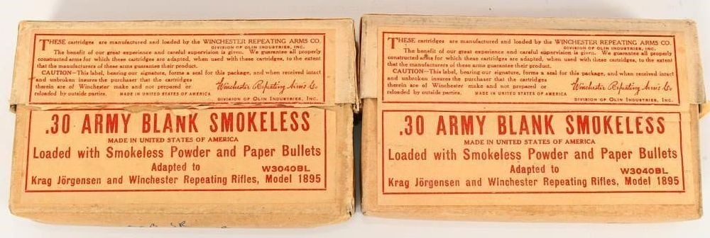 Lot 398: Collector Boxes of Winchester .30 Army Blank