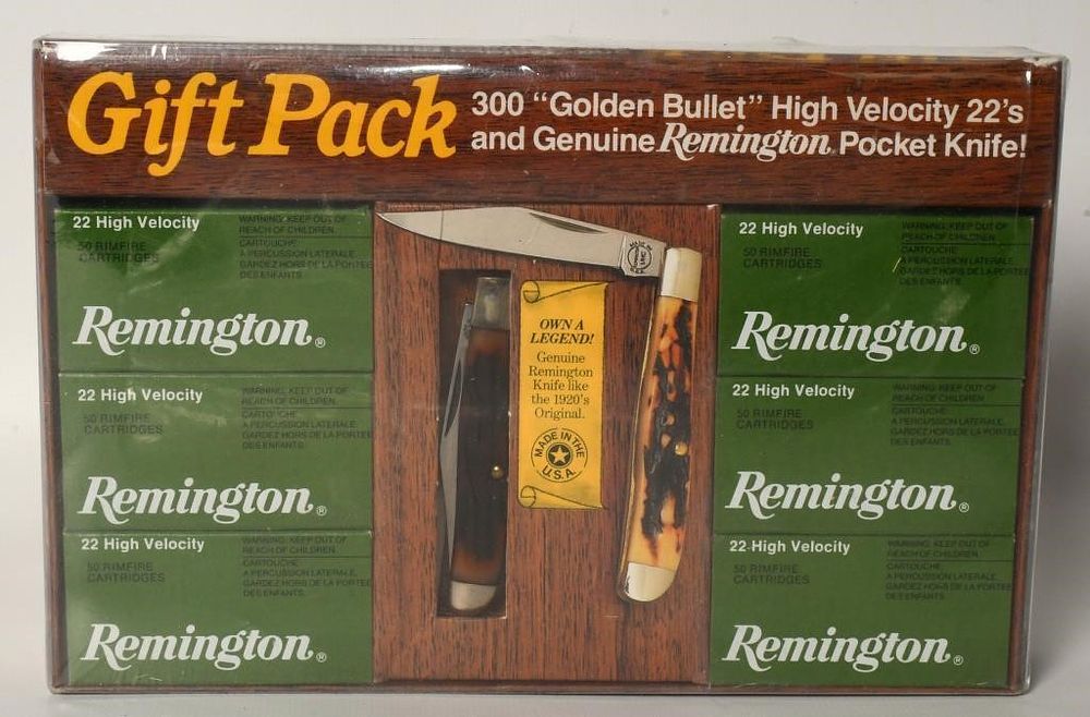 Lot 419: 300 Round Golden Bullet Gift Pack With Knife