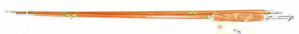 Lot 436: Collectible Antique Bamboo Fishing Rod Marked